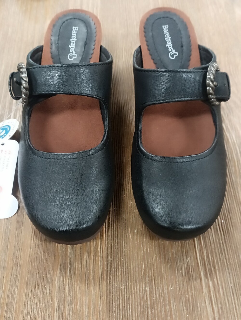 BareTraps Kids Black Mary Jane Slip-On with Decorative Buckle